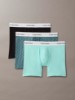 صورة Icon Cotton Stretch 3-Pack Boxer Brief Black/Bijou Modern Emblem Stratified Sea/Tahiti Turquoise