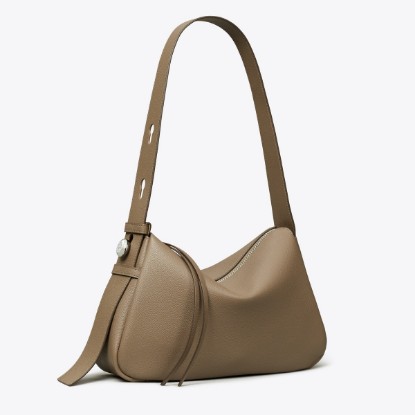 Tory Burch designer shoulder bags Romy Shoulder Bag in Wild Mushroom angle