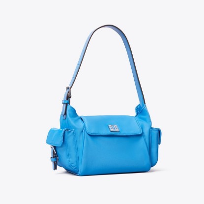 Tory Burch designer shoulder bags Virginia Pocket Shoulder Bag in Bay Blue angle
