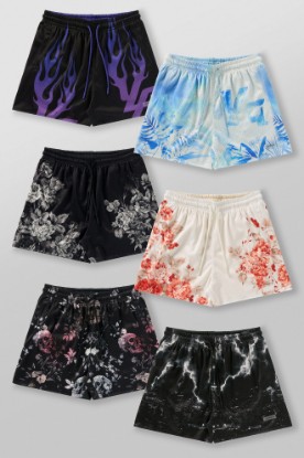 صورة 1111 -  Skulls & Roses Reversible Shorts