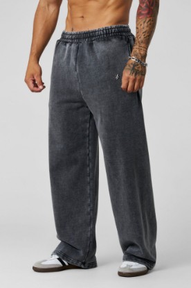 2067 - Elevated Essentials - Baggy Sweats - Baggy sweats in heavyweight cotton with relaxed silhouette, structured drape, soft feel, and subtle 'Elevated' detailing in colour Grey Wash.