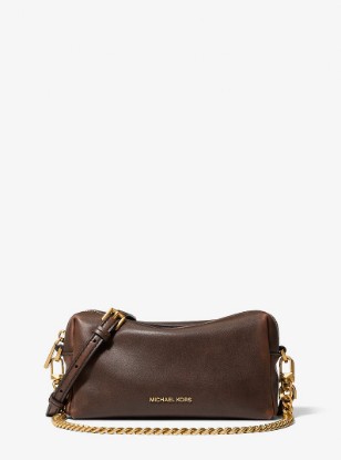 Bryant Small Leather Convertible Crossbody Bag in CHOCOLATE | Michael Kors