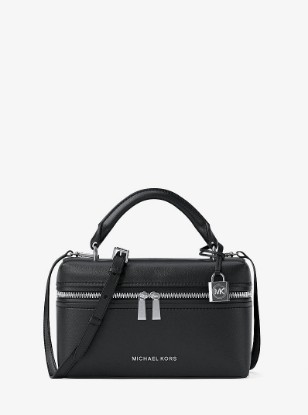 Jana Extra-Small Leather Crossbody Bag in BLACK | Michael Kors