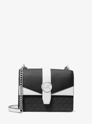 صورة Greenwich Small Color-Block Signature Logo Crossbody Bag